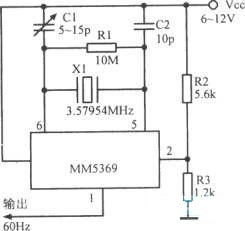 专用电路组成的60Hz脉冲源