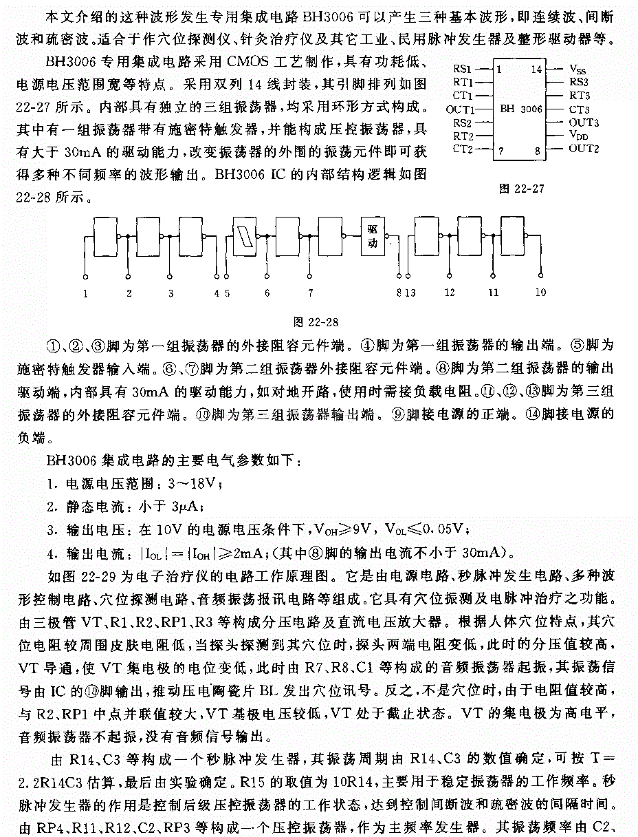 波形发生集成电路BH3006及应用电路