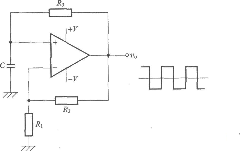 利用运算放大器的方波发生电路