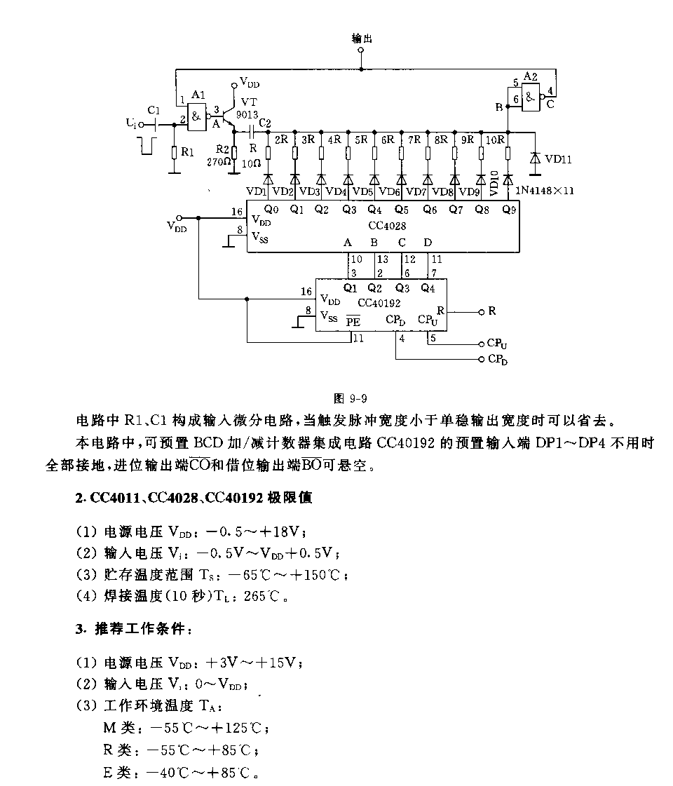 数控单稳多谐振荡器电路