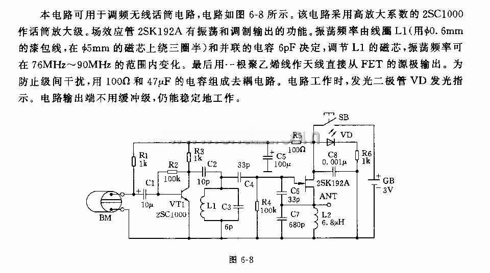 用FET的调频无线电路