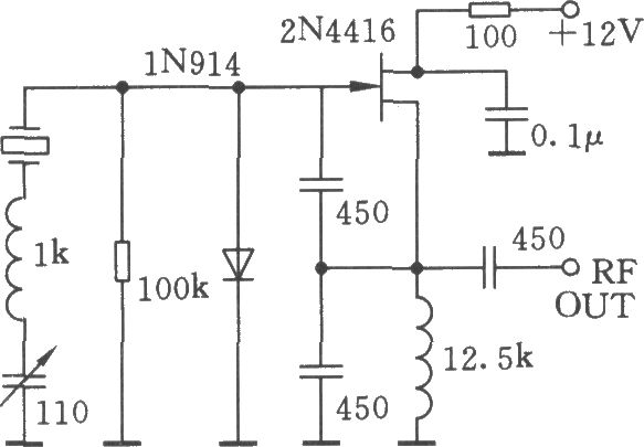 可变石英晶体振荡器(VXO)电路