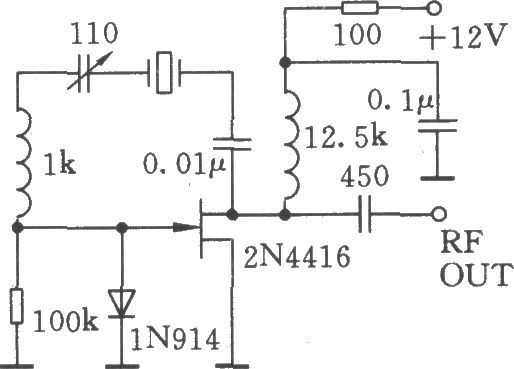 可变石英晶体振荡器(VXO)电路