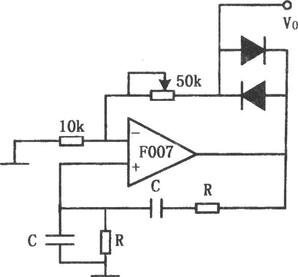 F007构成的稳定的正弦波振荡器