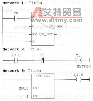 用S7-300 PLC的计数器和定时器级联，实现8小时延时