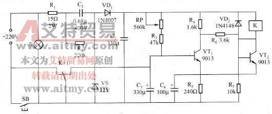如何用继电器电路实现对灯的控制