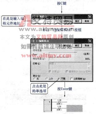 CX-Programmer下降沿微分接点的输入