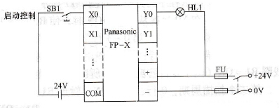 用PLC实现1个动合按钮对1个灯发光与熄灭的交替控