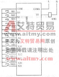 图4 -5 -3 PLC控制系统实现的简易密码锁控制线路