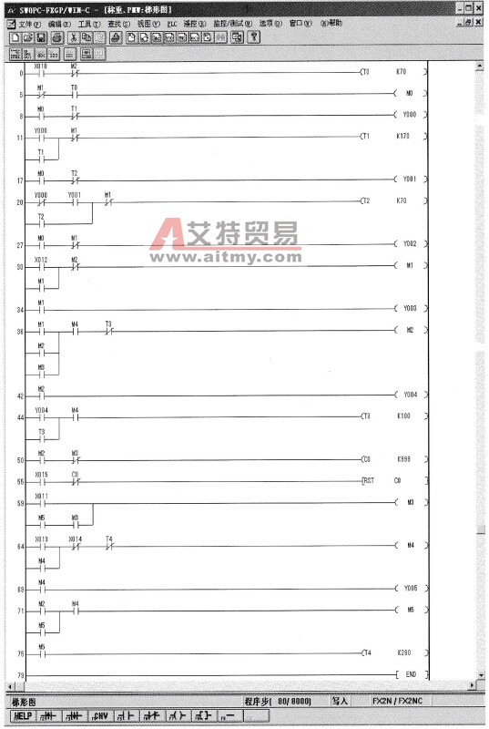 称重系统梯形图