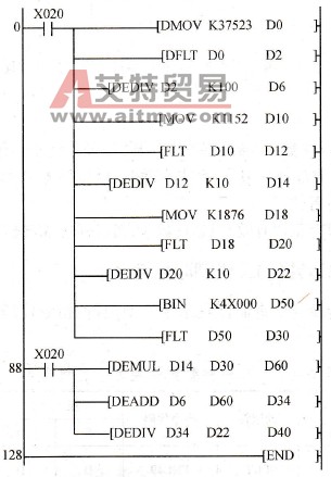 控制程序梯形图