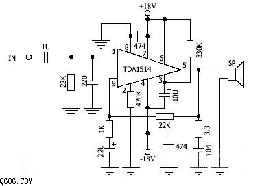 用TDA1514制作双40W功放电路图