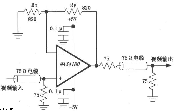 MAX4180制作视频放大器电路