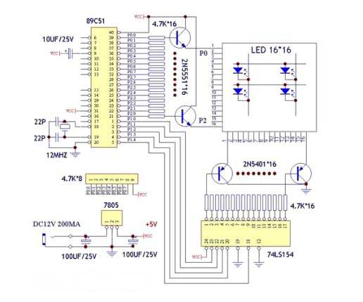 点阵式汉字LED显示屏的制作