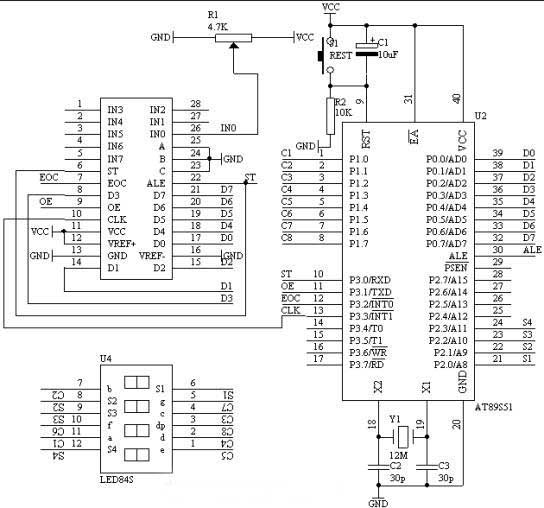 使用单片机制作的数字电压表