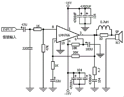 用LM4766制作双40W功放