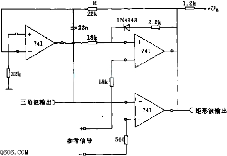 三角按—矩形波发生器电路图