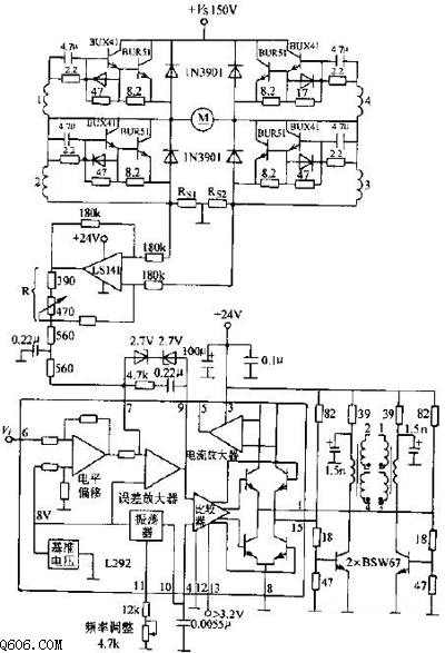 输出150v，50a的伺服驱动电路图
