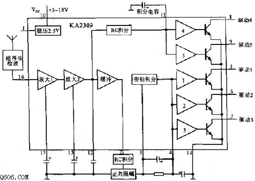 七功能无线遥控接收电路图