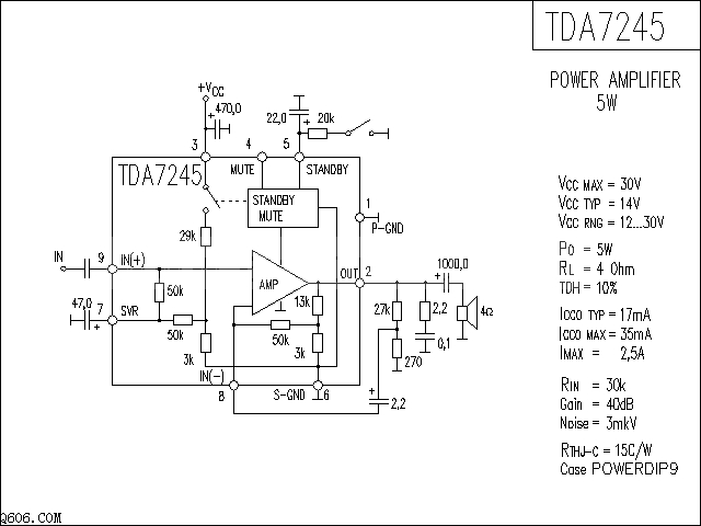 tda7245功放电路图