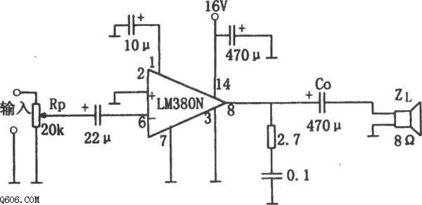 LM380功率放大器电路图