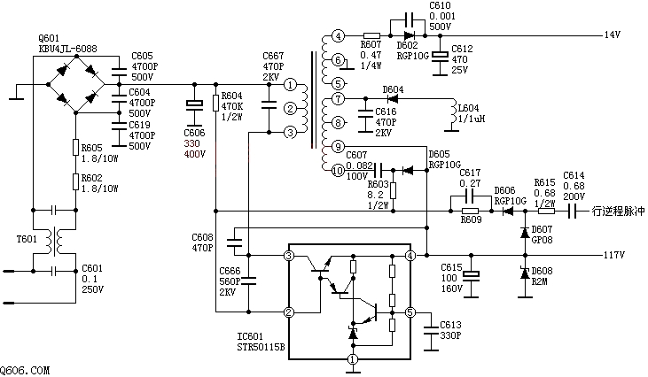 SONY KV2184电源电路图
