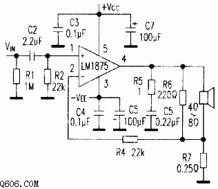 LM1875制作的直流化电流负反馈OCL电路图