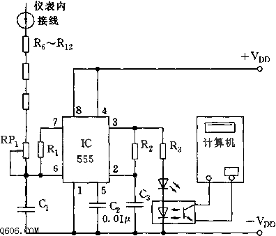 555流量比例积算器电路图