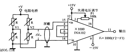 电阻电桥放大电路图
