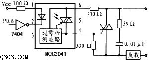 光电耦合器MOC304调光控制电路图