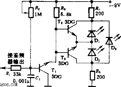 调频调谐指示电路图