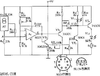 SL134灵敏温控灯电路图