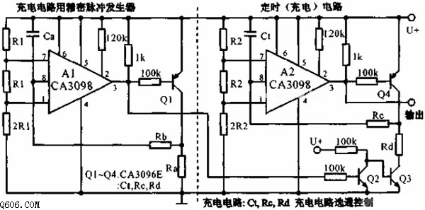 小电容长持续时间的定时器电路图