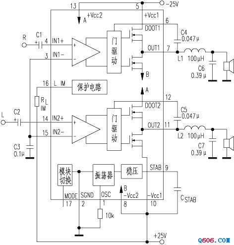 双50W数字功放TDA8902J