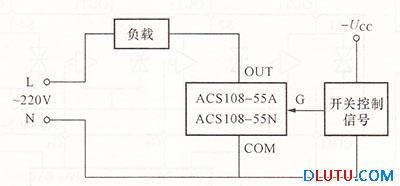 ACS108-55A/ACS108-55N典型应用电路图