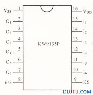 KW9135P电子开关应用电路图