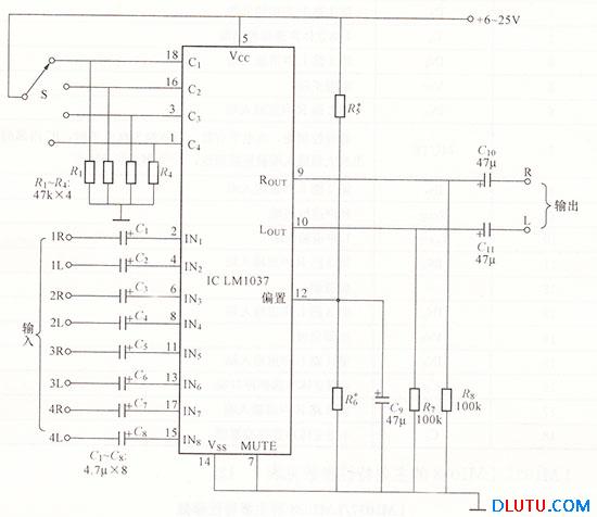 LM1037的基本应用电路图