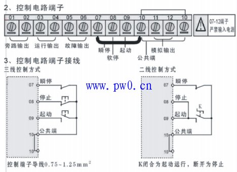 软启动器模拟量输出接线图