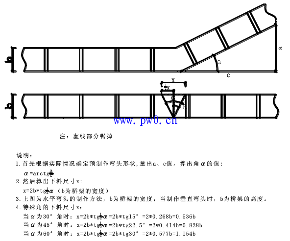 桥架爬坡弯怎么做图解