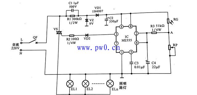 公共照明线路结构与原理图解