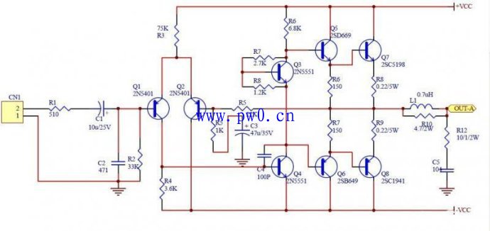 东芝A1941和C5198功放电路图
